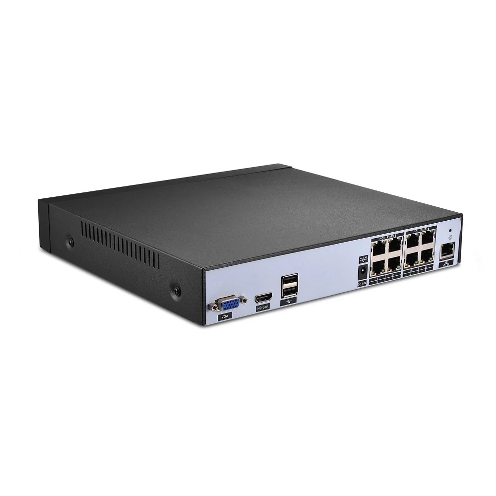 Face detection H.265 8ch*4K 4ch/8ch PoE Network Video Recorder Surveillance PoE NVR 4/8Channel For HD 8MP 5MP IP POE Camera