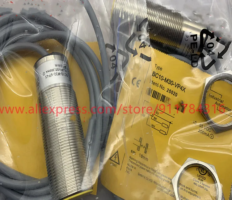 

2pcs New High Quality TURCK metal proximity switch BC10-M30K-VP4X BC10-M30K-VN4X