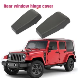 2Pcs Car Exterior Liftgate Rear Door Window Glass Hinge Cover Decoration for Jeep Wrangler JK 2007-2017 Up Car Styling