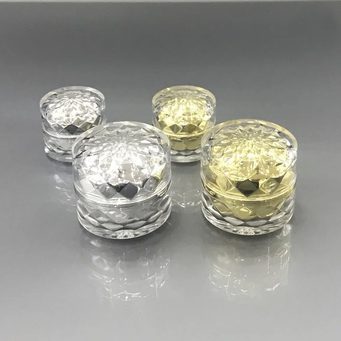 

5G silver/gold diamond shape jar pot tin serum/eye cream/art nail moisturizer gel essence sample test/skin care cosmetic packing