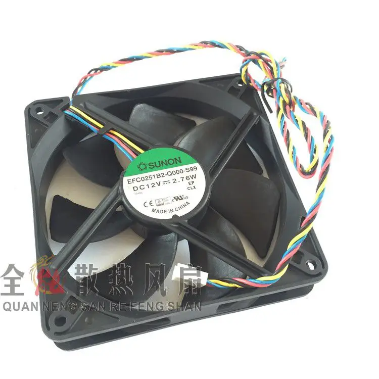 

SUNON EFC0251B2-Q000-S99 DC 12V 2.76W 120x120x25mm 4-wire Server Cooling Fan