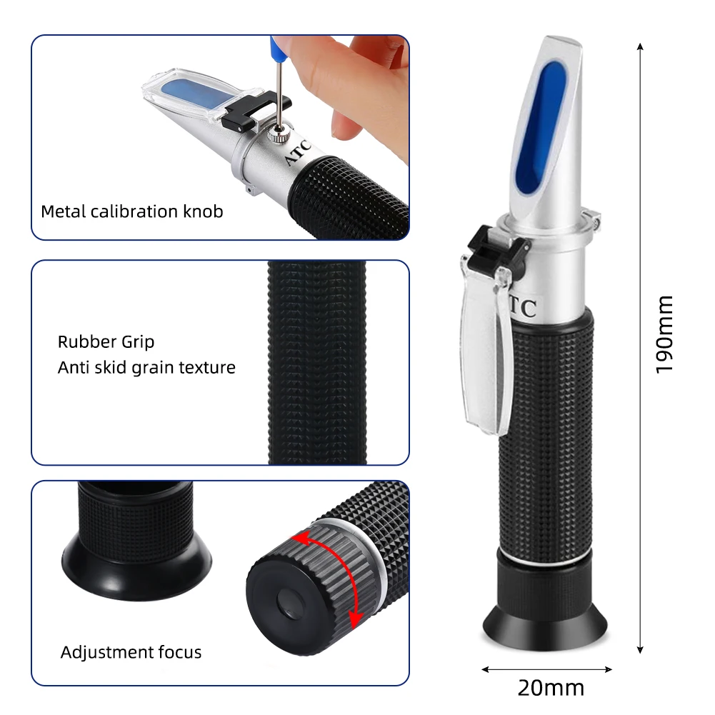 Yieryi Cats Dogs Urine Refractometer Professional Pet Protein Hemoglobin Specific Gravity Meter Veterinary Medical Tools ATC