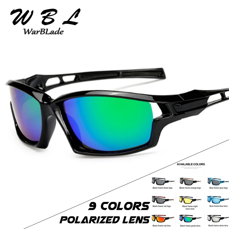 

WarBLade Sport Sunglasses Polarized Men Brand Designer Driving Fishing Women Sun Glasses Black Frame Eyewear Accessories