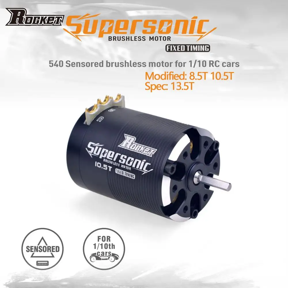 

Supersonic 540 8.5T 10.5T 13.5T 21.5T Sensored Brushless Motor for Modified Spec Stock 1/10 RC Car