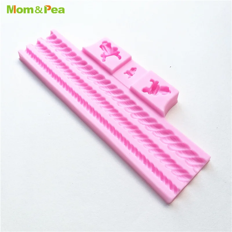 MPA2469 Rope Shaped Silicone Mold Gum Paste Chocolate Ornamental Fondant Mould Cake Decoration Tools