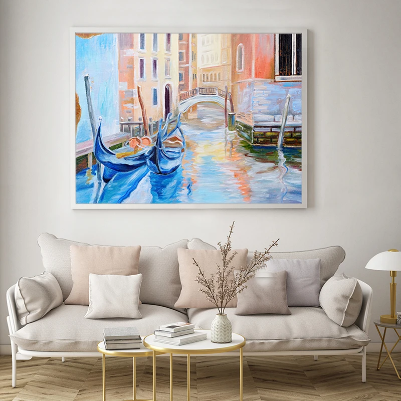 Water City Venice Ship Modern Abstract Painting Decorative Art corridor Hd Print Posters Of Sitting Room Wall