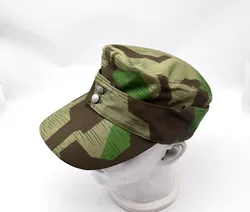 Reenactment  German Army Splinter Camo Cap Hat Replica