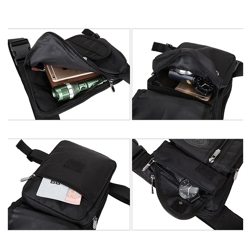 Casual Men Nylon Drop Leg Bag Waist Bag Fanny Pack Belt Hip Bum Military Travel Multi-purpose Motorcycle Messenger Shoulder Bags