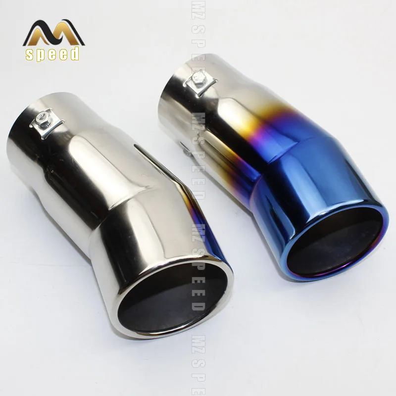 Universal Car Rear Round Exhaust Pipe Tail Muffler Tip Chrome Stainless Steel Automobile Muffler Tip Replacement For Auto Acce