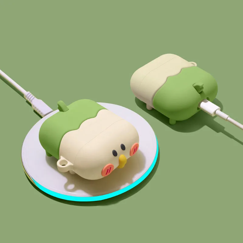 SHIBA-Appleイヤホン用のかわいいシリコンケース,犬のデザインが施された素敵なケース,Apple Airpods 1/2/Pro 3