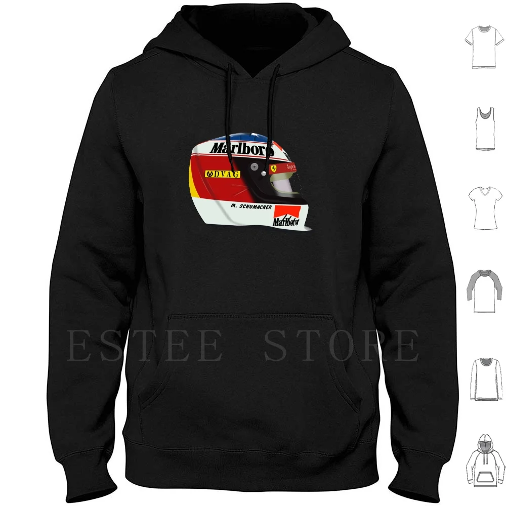 Michael Schumacher 1996 Helmet Hoodies Long Sleeve Michael Schumacher Grand Prix Motor Racing 1996 1990s