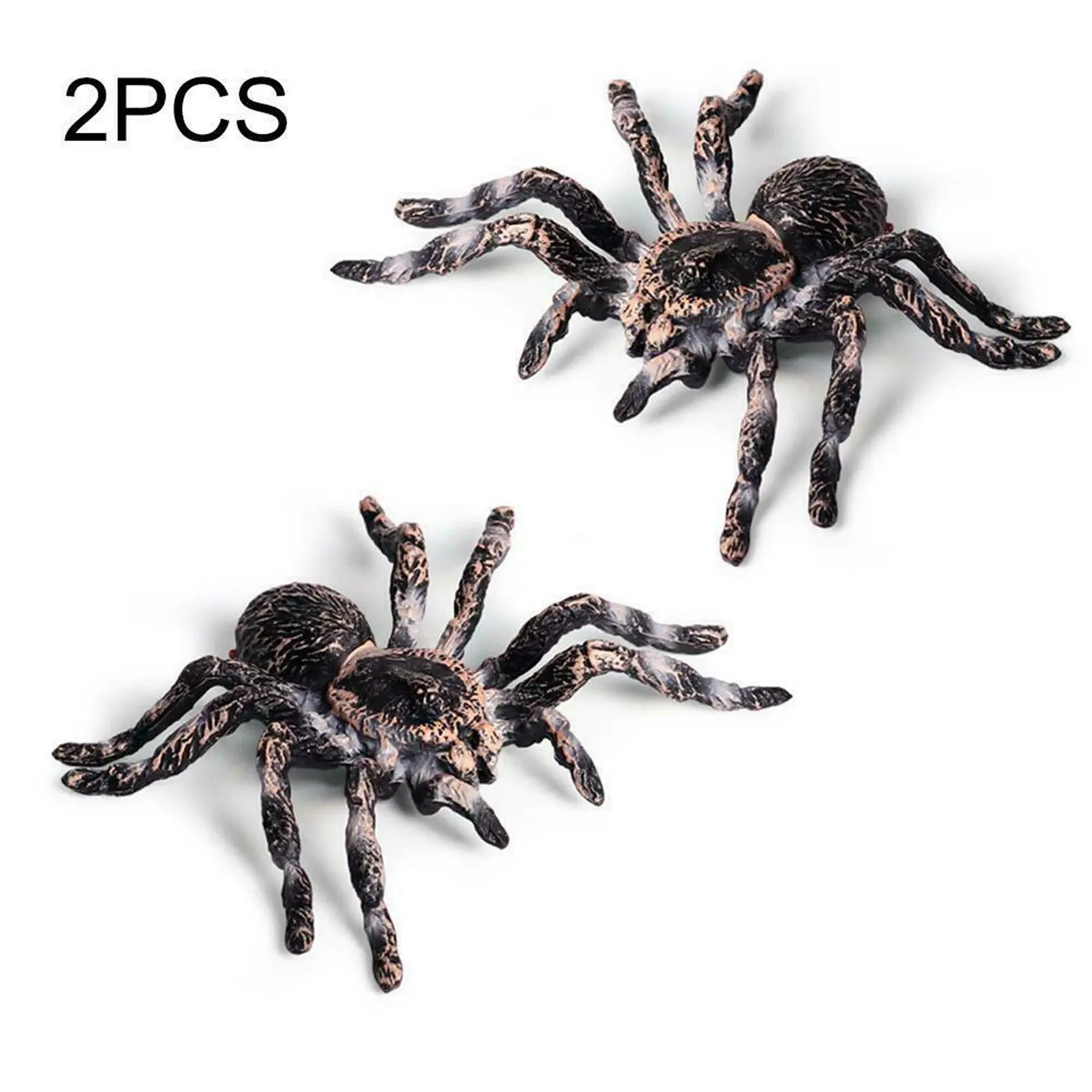 2Pcs PVC Halloween Fake Realistic Spider Insect Model Joke Prank Scary Prop Toy Hot Party & Holiday DIY Decorations