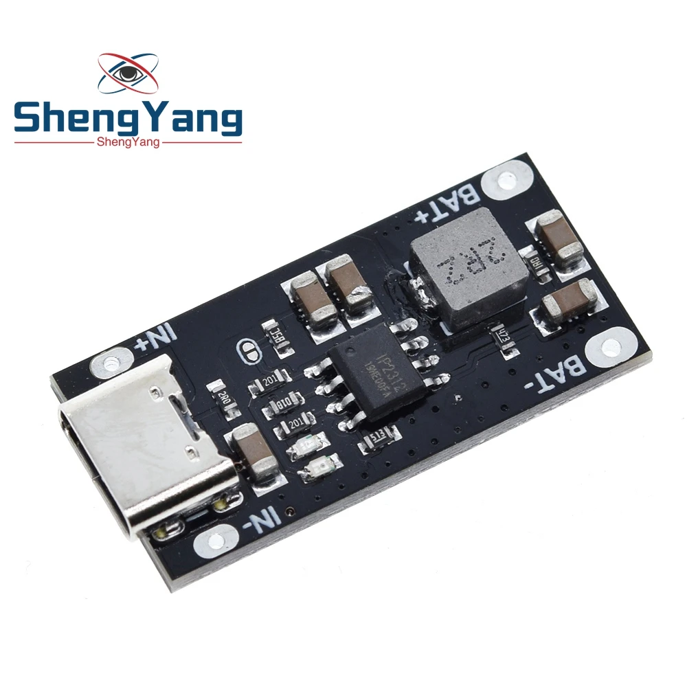 TZT Type C USB Input High Current 3A Polymer Ternary Lithium Battery Quick Fast Charging Board IP2312 CC/CV Mode 5V To 4.2V