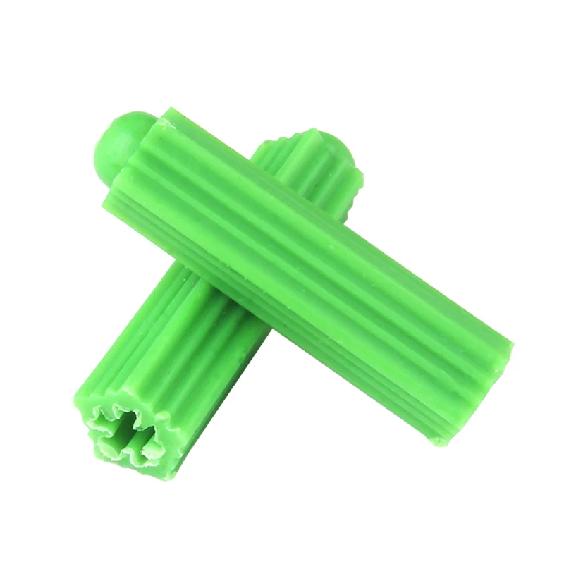 M6 Green Plastic Expansion Tube/Rubber Plug/Nylon Plunger/Drywall Plastic Wall Plug Anchor Plug Fixing Wall Anchor