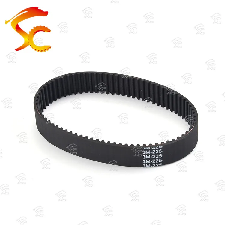 HTD 3M Belt 3M-225 length 225mm Teeth 75 closed loop rubber Drive Belt width 6mm/10mm/15 printer closed loop 3D printer