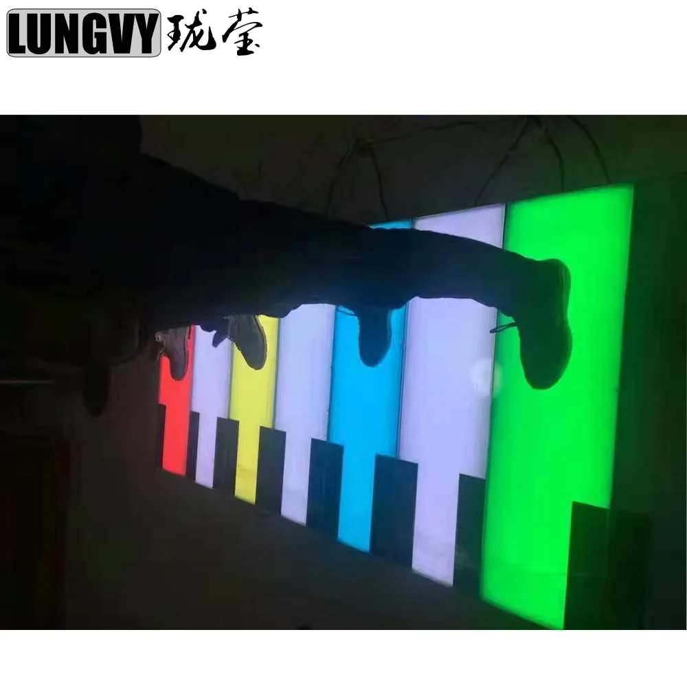 

Piano RGB LED Dance Floor Tempered Glass Sensor Dancing Floor Interactive Auto And Output Music Control