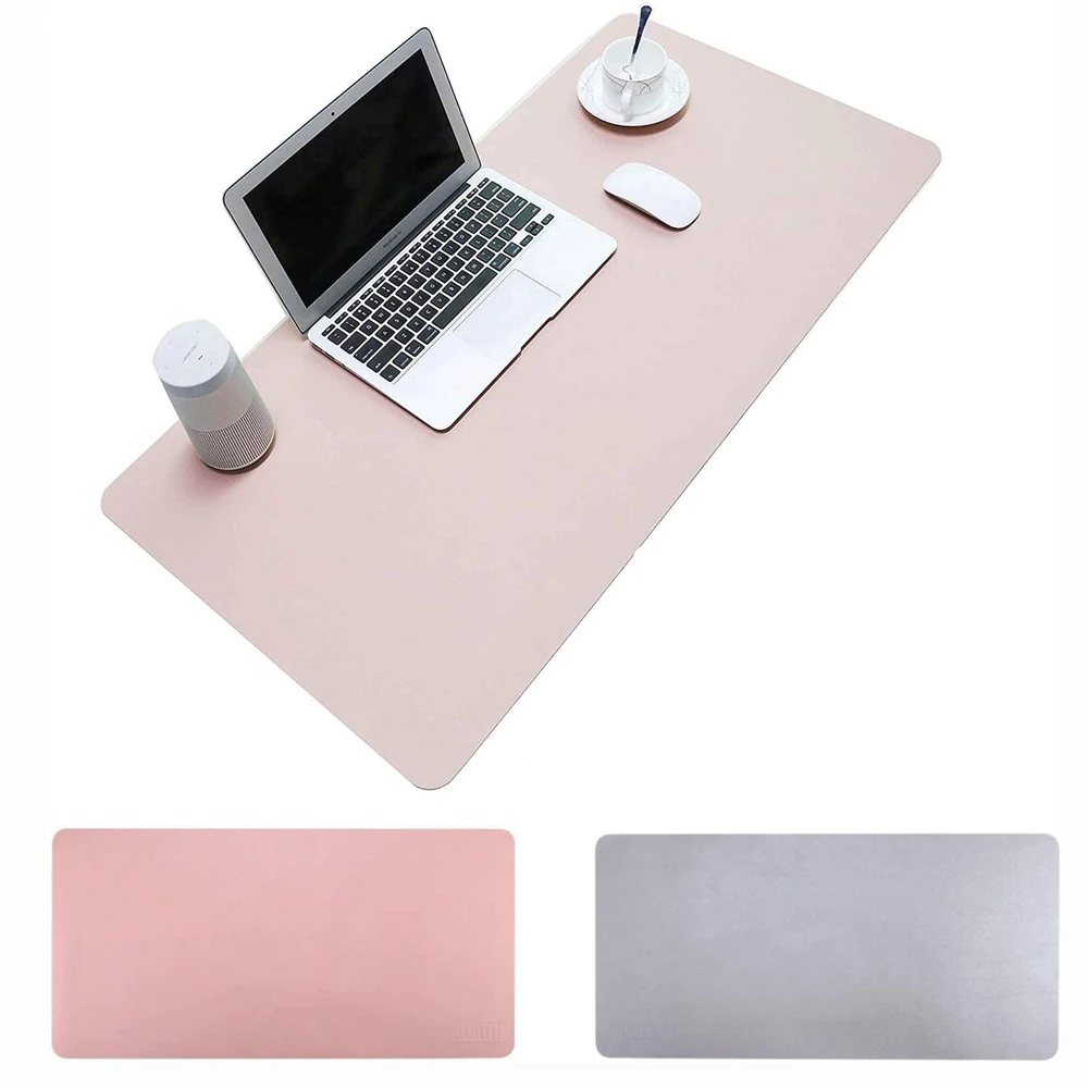 Double-side Portable Large Mouse Pad Gamer Waterproof PU Leather Suede Desk Mat Computer Mousepad Keyboard Table Cover 60x30