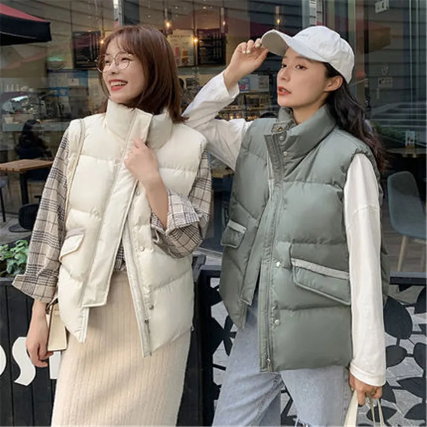 Down Jacket Vest Women 2020 New Autumn And Winter Duck Down Loose Light Bread Thickened Vest Vest