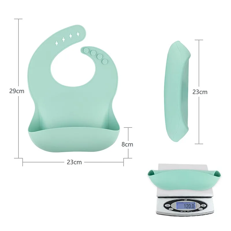 TYRY.HU 1Set Silicone Bib and Bowl Baby Feeding Set Waterproof Spoon Non-Slip BPA Free Silicone Portable Tableware for Childrens