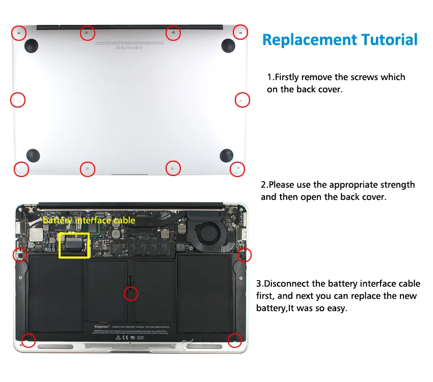 Kings ener a1406 Laptop-Akku für Apple MacBook Air 11 \