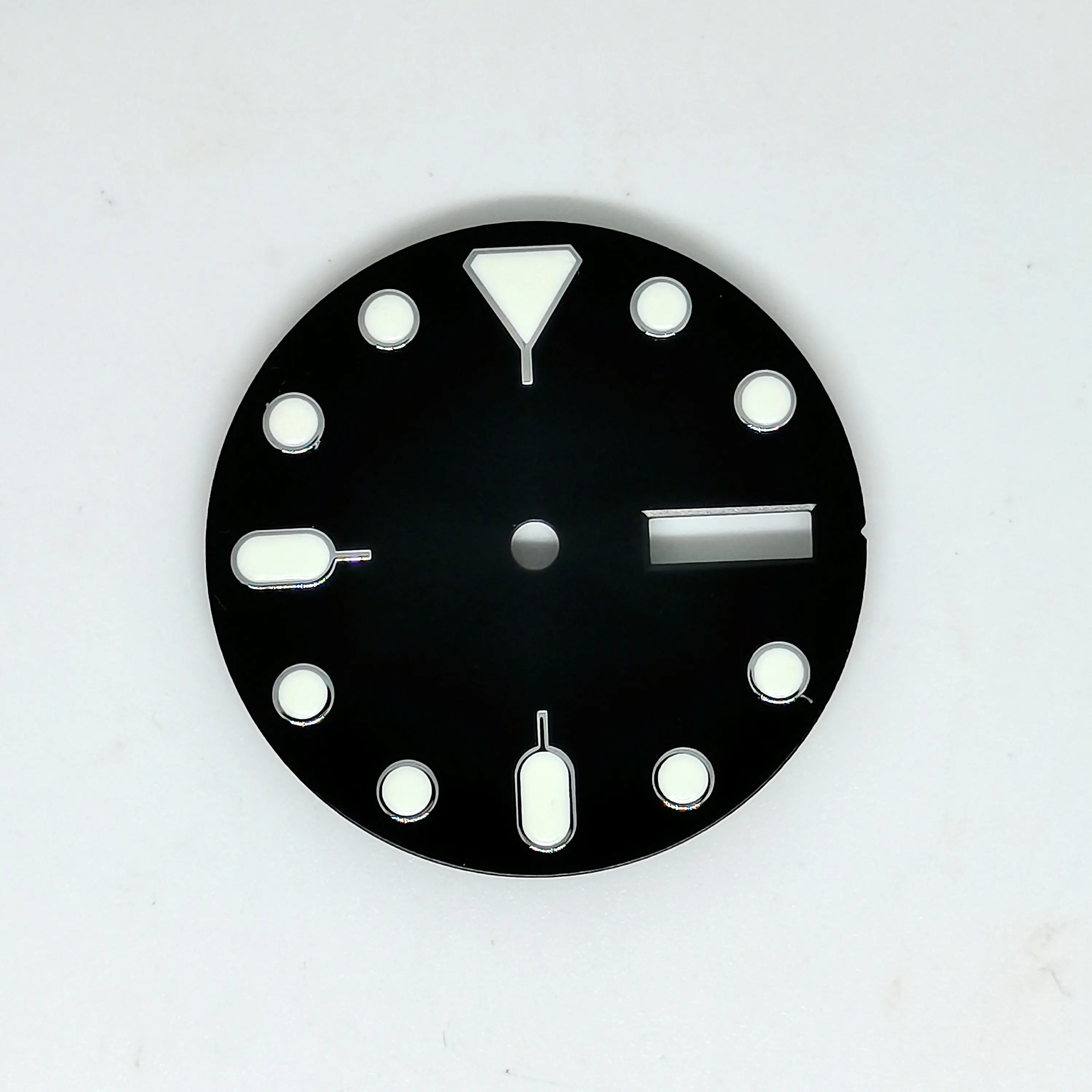 Watch Parts 28.5MM Dial Blue Luminous Fit NH36 Automatic Movement