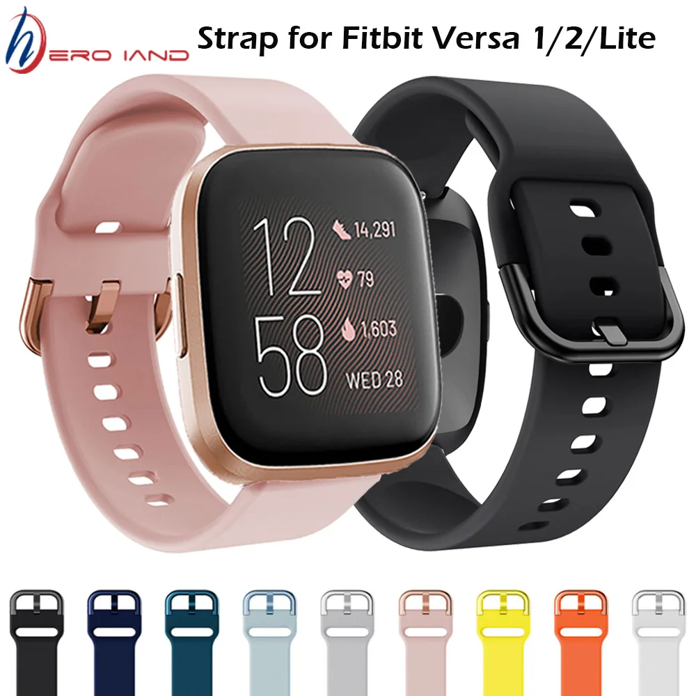 Strap For Fitbit Versa 2 Band Soft Silicone Wrist Waterproof Replacement Watch Strap For Fitbit Versa/Versa 2/Versa Lite Correa