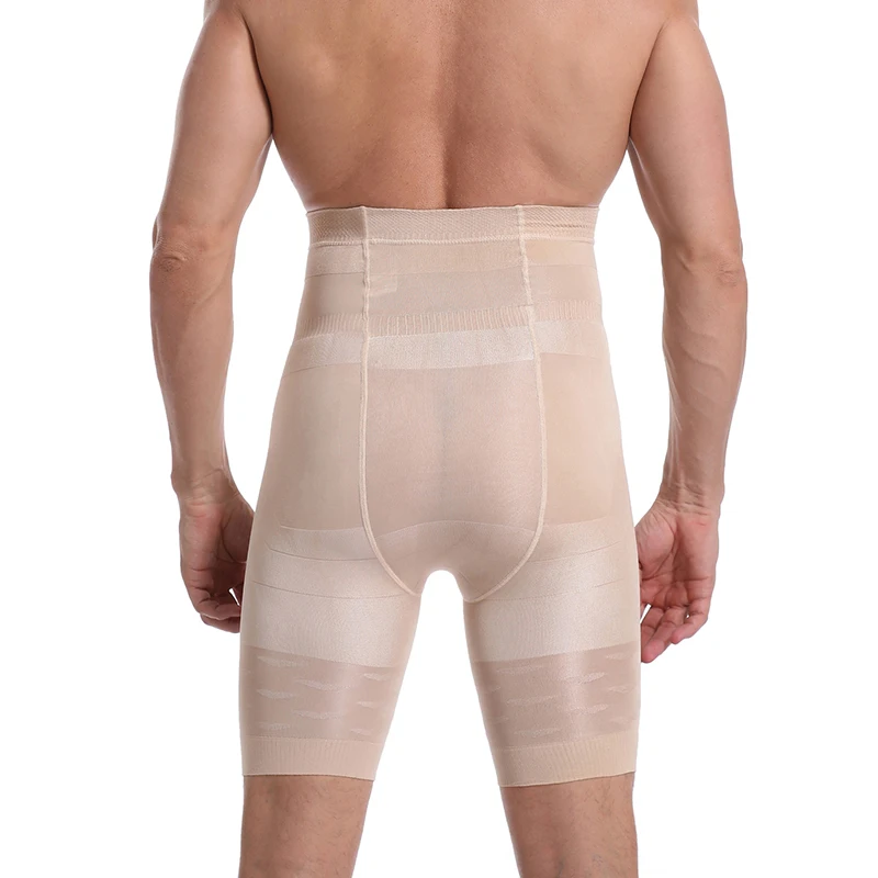 Shorts de Compression pour hommes, vêtements amincissants, pantalon taille haute, contrôle du ventre, entraîneur de taille, sous-vêtements masculins