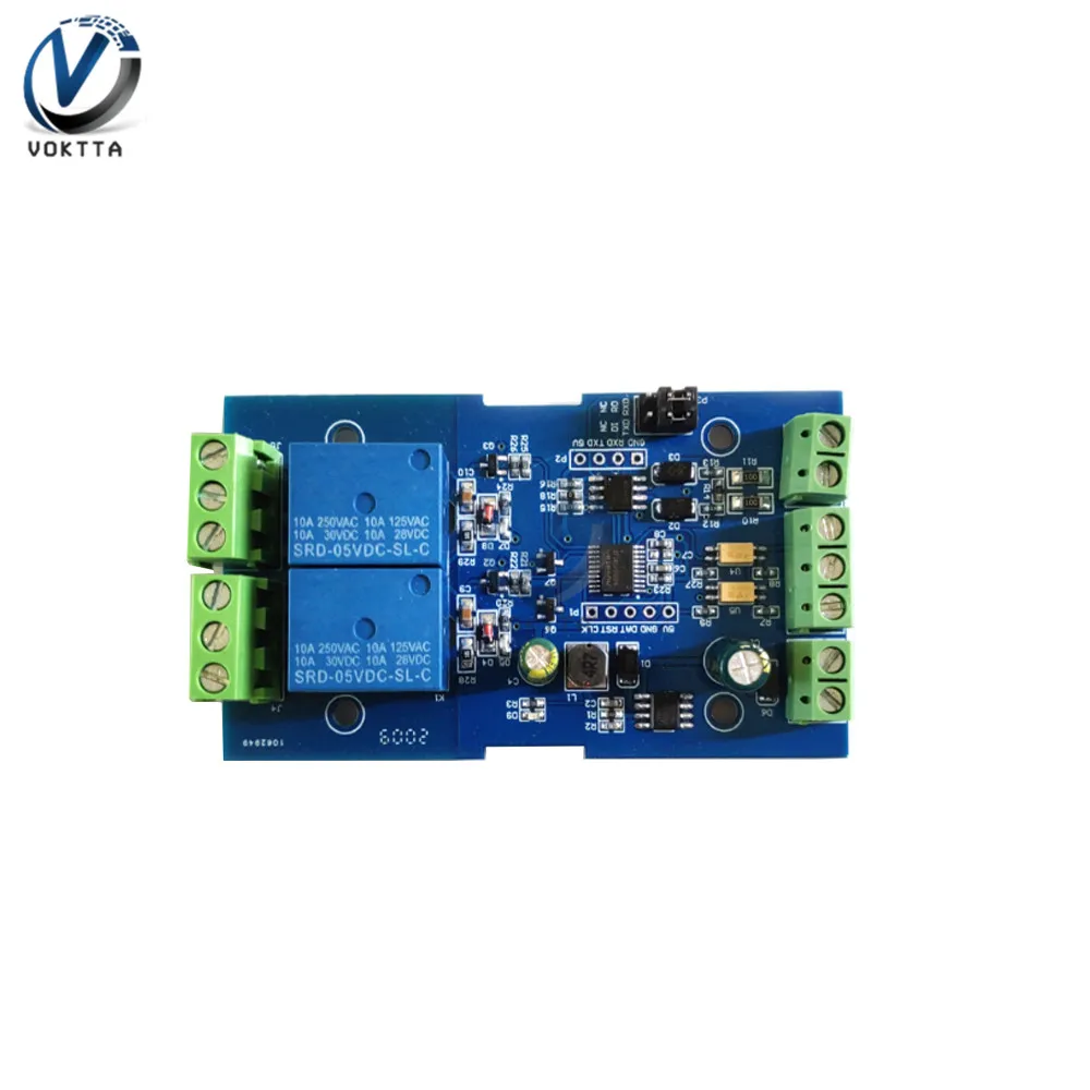 Modbus RTU DC 7-24V 1/2 przekaźnik kanału przełącznik modułu Modbus wyjście przekaźnikowe przełącznik 12V wejście RS485/TTL interfejs komunikacyjny