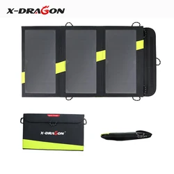 X-DRAGON ソーラーモバイルパワーバッテリー充電器 5 v 20 ワットポータブル屋外折りたたみソーラーパネル細胞マイクロ usb xiaomi iphone アプリ