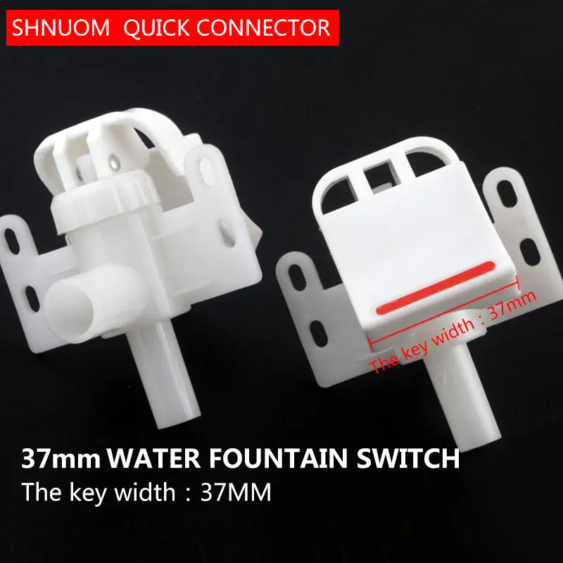 A Pair Water Dispenser Accessories Faucet Switch Hot And Cold Water Mouth Piano Key Press Type Vertical Plate Fixed Width 37mm