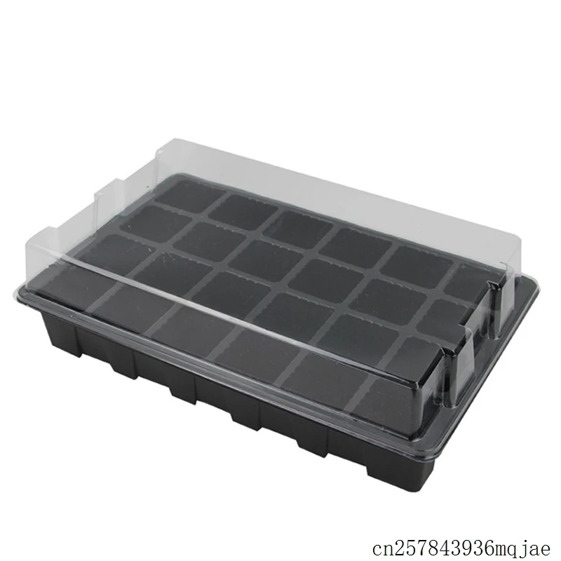 50 Pcs Plant Seed Tray Plastic 24 Holes Nursery Pot with Lid Garden Plant Germination Kit Grow Box