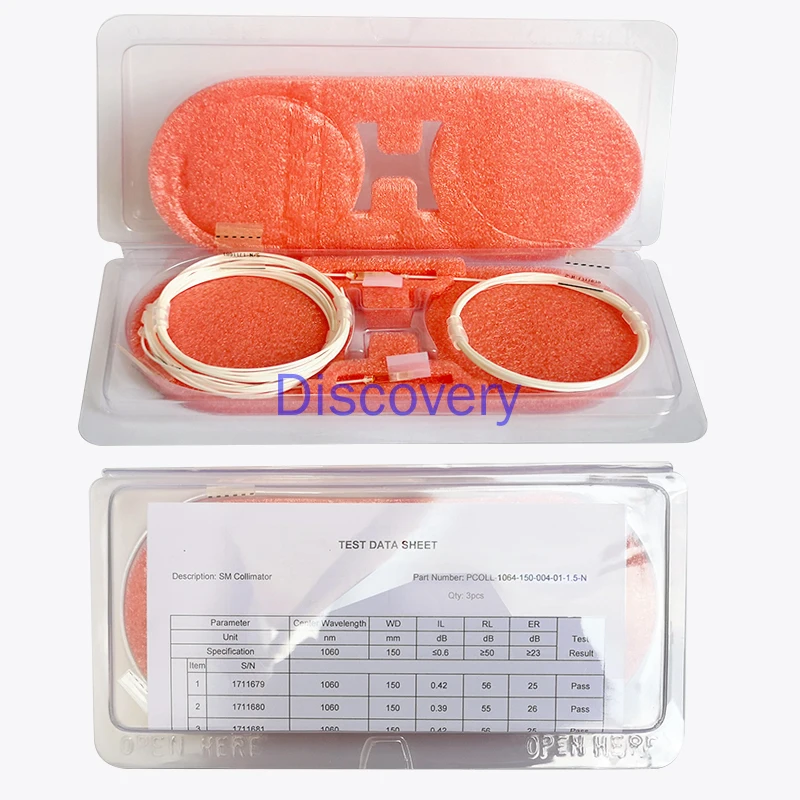 1550 Kolimator Serat Inti Tunggal, Kolimator Tabung Berlapis Emas, Kolimator G C-lensa, Konektor Serat Tunggal