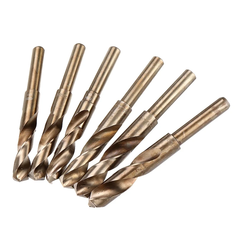 M35 HSS-Co Cobalt Industrial Grade Twist Drill Bit 13.5-30mm 1/2 Inch Reduced Shank Drill Bit For Metal Stainless Steel Drilling