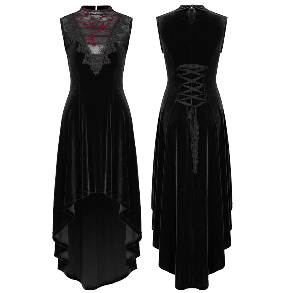 Giacca Da Equitazione Gotica Punk Rave In Velluto Nero Con Ricamo – Donna