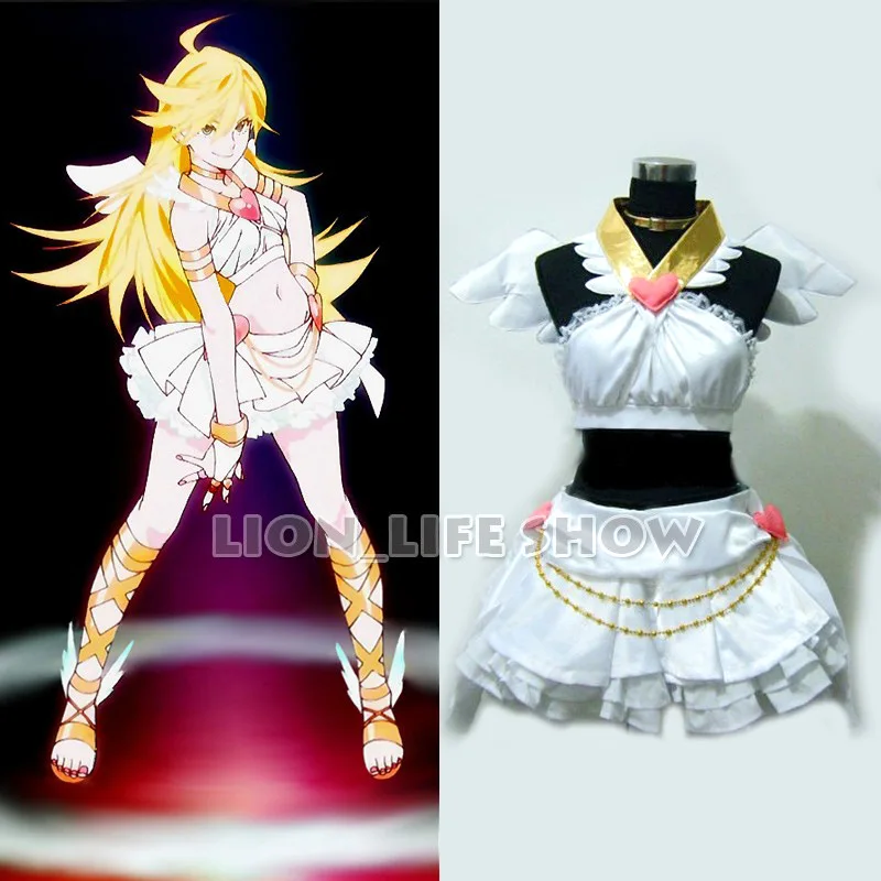 Anime Panty & Stocking with Garterbelt Panty Anarchy Stocking Angel Dress Uniform Cosplay Costume Custom Made Panty Anarchy wig