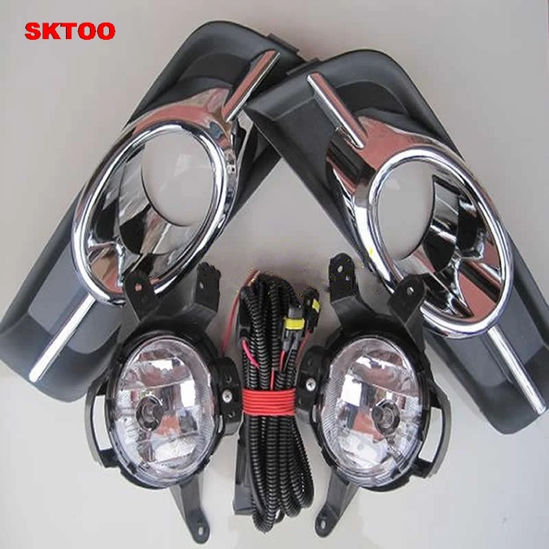 SKTOO Car Fog Light for Chevrolet Cruze 2009 2010 2011 2012 Left and Right Fog Lamp with Switch Harness Metal fog lamp cover