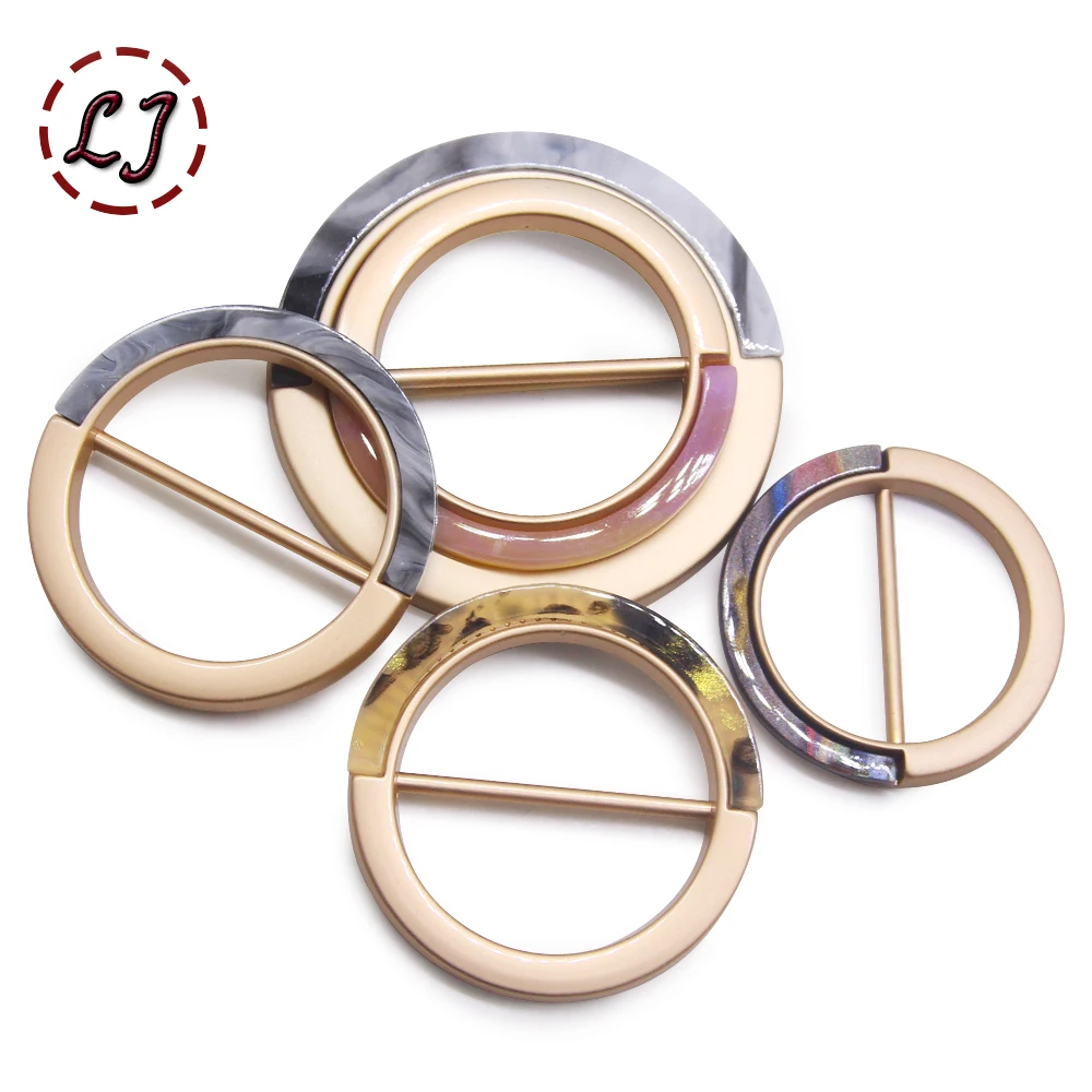 New 35/40/45mm Fashion Metal Resin Belt Buckles Crafts Decoration Buckles For Women Overcoat Windbreaker DIY Sewing Accessories