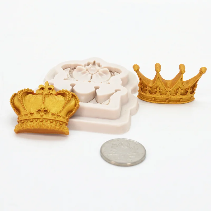 Princess Queen Crown Resin Mold Silicone Kitchen Baking Tools DIY Cake Chocolate Pastry Fondant Moulds Dessert Lace Decoration