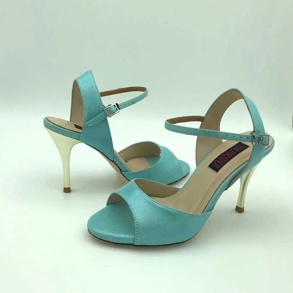 Argentina Tango Dance Shoes Party Shoes Wedding Shoes leather outsole T6290BLL 9cm heel 7.5cm available shipping free