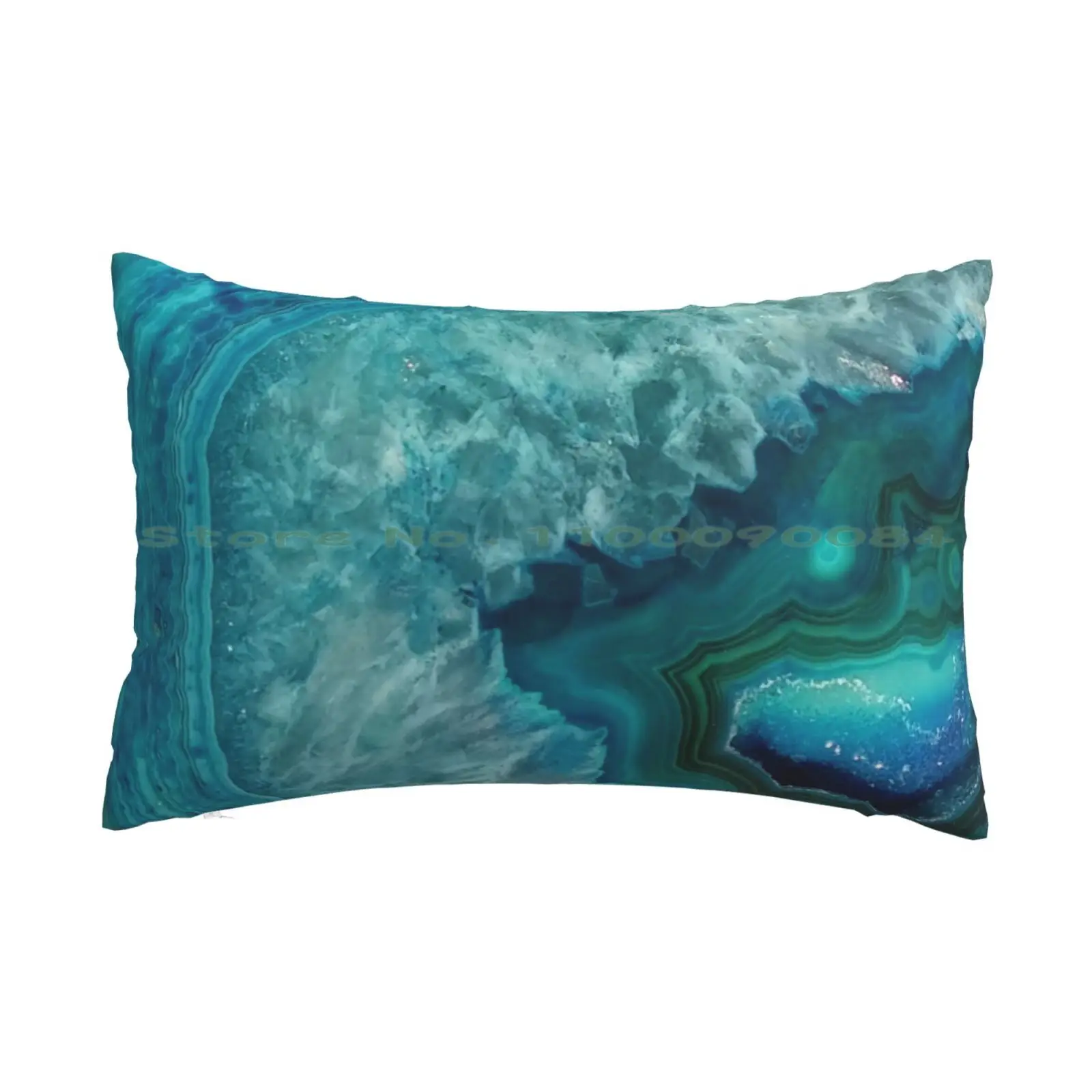 Turquoise Teal Agate Stone Pillow Case 20x30 50*75 Sofa Bedroom Agate Marble Turquoise Teal Stones Rocks Terrazzo Precious