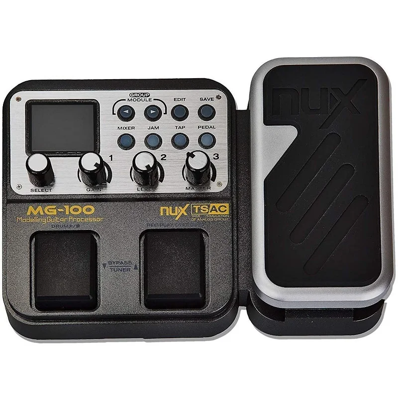 MG-100 Professional Multi-Effects Pedal 40s Record 55 Effect Mode 10 Sound Di Box Electric Guitar Bass Loop Amplifier Tube Pedal