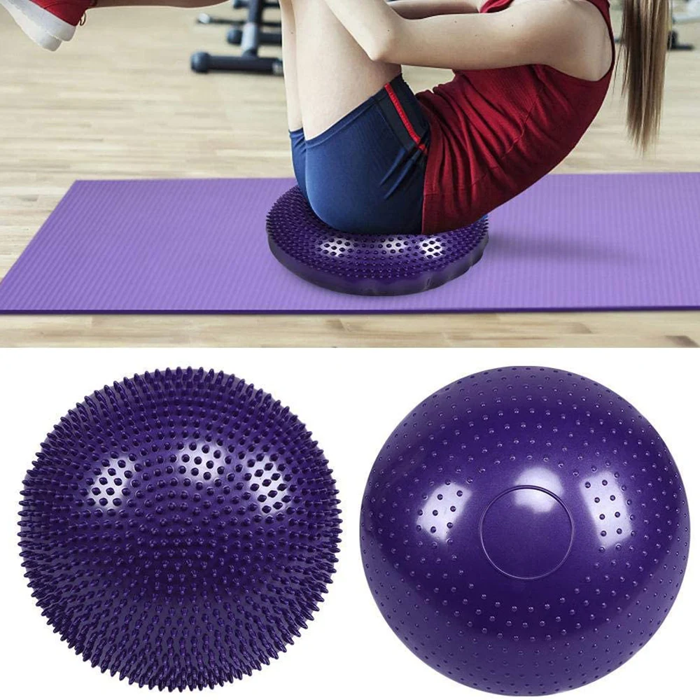 Inflatable Yoga Balls Massage Pad for Wobble Balance Fitness Exercise Training image 3
