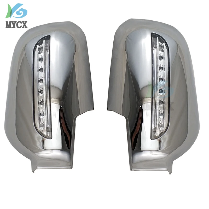 

Novel style Car accessories 2PCS For Hyundai Tucson 2006 2007 2008 2009 ABS Chrome Plated Door Mirror Covers With LED