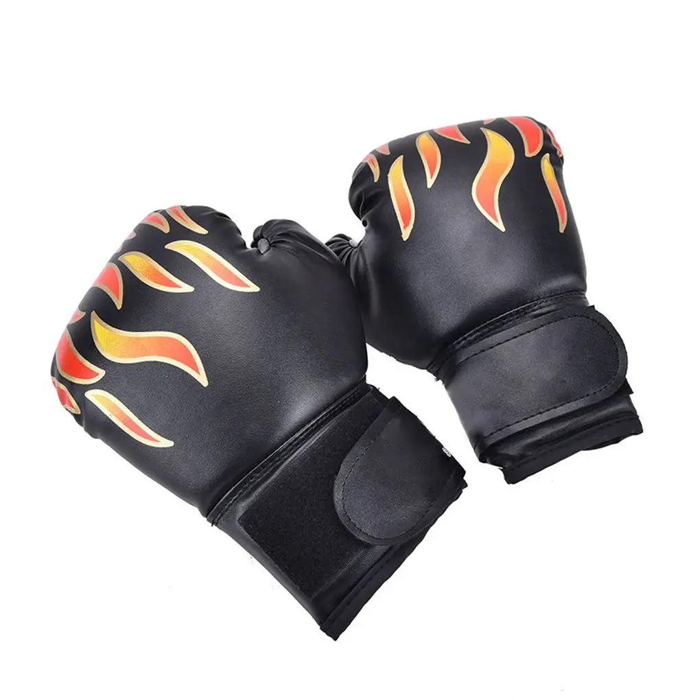 1 Pair Kids Boxing Gloves Children Punching Sparring PU Adjustable Exercise Fitness Mitts Train Hitting Glove  Blue