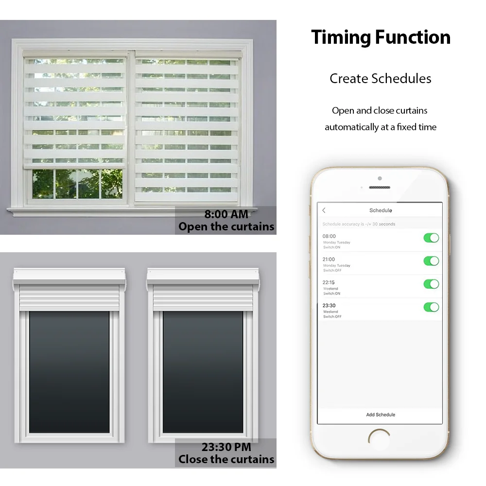 Tuya Smart Life EU WiFi Double Curtain Switch Remote Control Blinds Engine Roller Shutter App Timer Google Home Alexa Echo