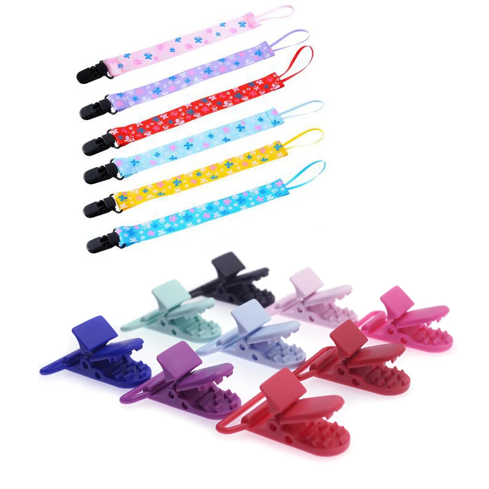 Sutoyuen 100pcs 25mm 1\'\' KAM Plastic Garment Binder Suspender Clips Baby Pacifier MAM Dummy Soother Chain Holder Clips 20 Colors