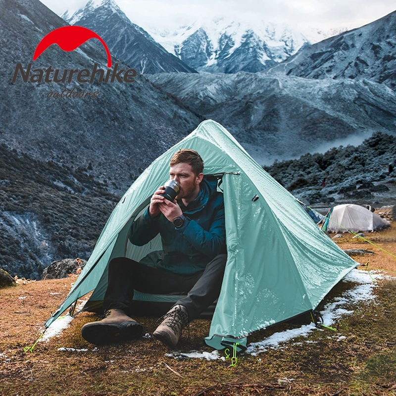 Imagem -03 - Naturehike Tenda de Passeio com Tapete Tenda de Nylon Ultraleve para Homens da Série ao ar Livre e Caminhadas