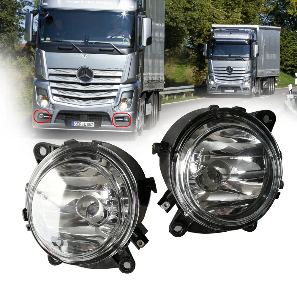 

New For Mercedes Benz Truck Actros MP4 Chrome Foglights Fog Lamp Mega 9608200456 9608200556 Bosclear