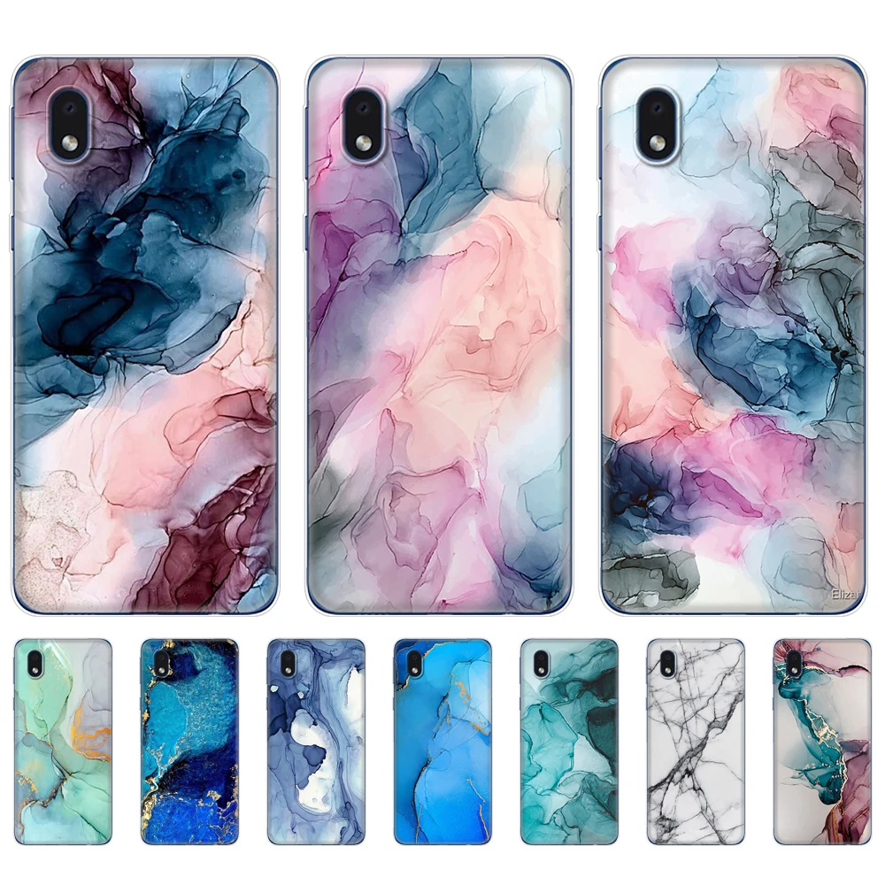 For Samsung Galaxy A01 core Case Silicon Back Cover Phone Case For Samsung A01 core SM-A013 Soft Case 5.45 inch cases marble