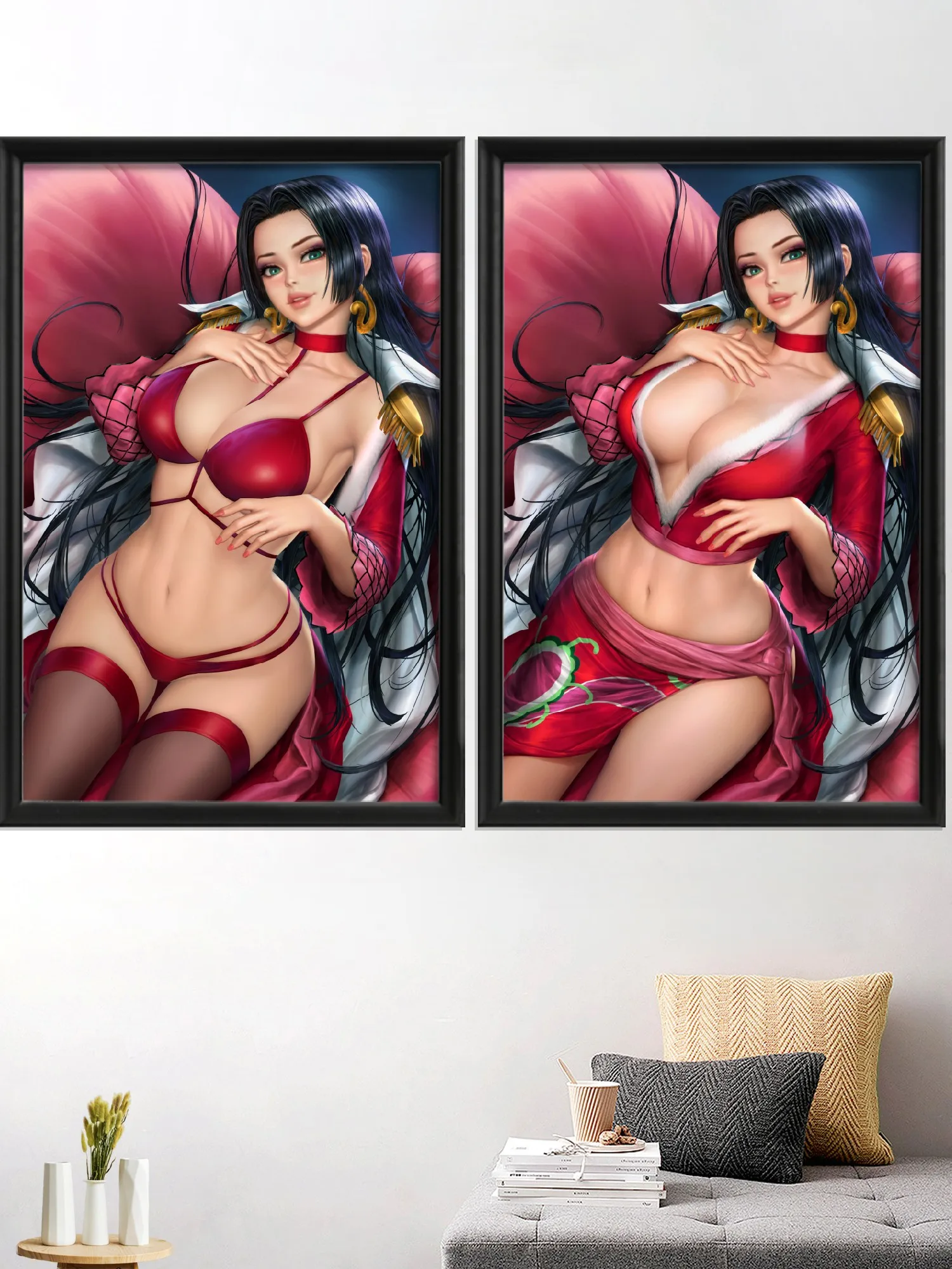 

Boa Hancock Cartoon Sexy Nude Anime Japanese Art-Poster Decor Custom Silk Living-Bedroom Decoration Nami Prints Home Wall